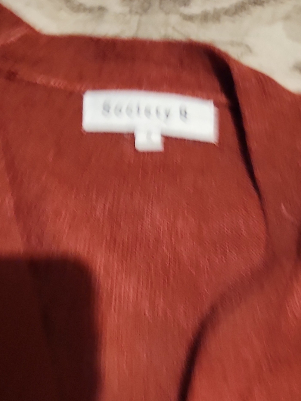 Society Rust Open-Front Ribbed Women's Cardigan - Picture 2 of 5